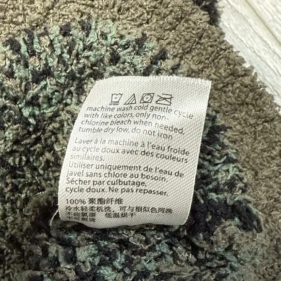 Barefoot Dreams Cozy Chic Seaside Crew Neck Pullover Camo Green Size Large NWOT - Picture 5 of 9